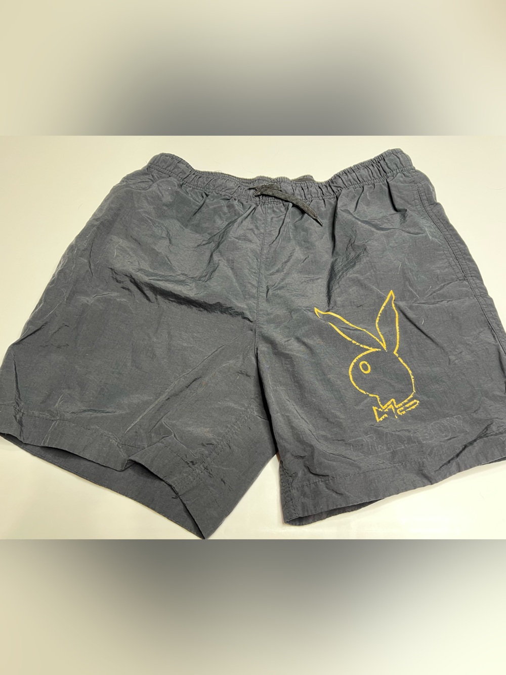 Playboy by Pacsun Black Shorts with Yellow Graphic size large